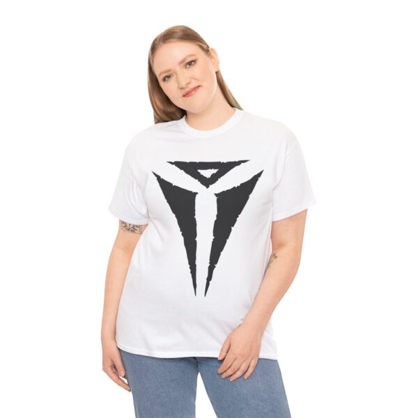 Asmodeus Symbol on White Shirt on Woman