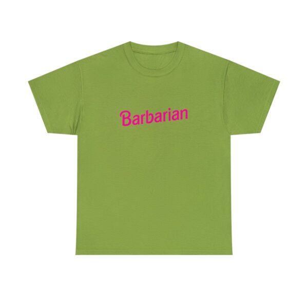 A barbie barbarian shirt, fun dungeons and dragons shirts, kiwi