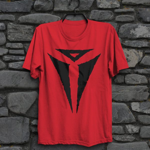 Asmodeus Symbol on Red Shirt hanging on wall