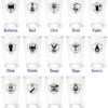 Large Drinking Glass Set, featuring the symbols of Dungeons and Dragons favorite classes