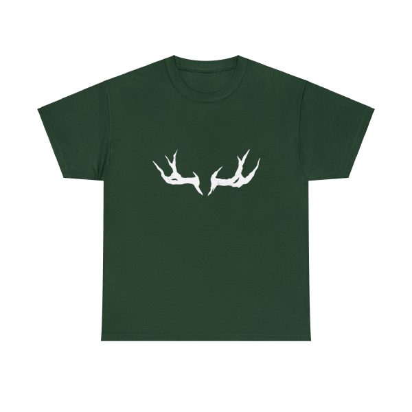 Uthgar Elk Horn symbol on a forest green shirt