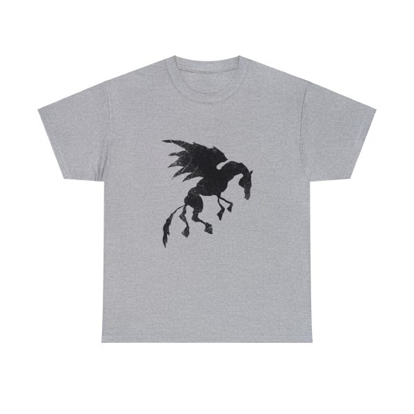 Uthgardt Sky Pony tribe symbol, on a sport gray shirt