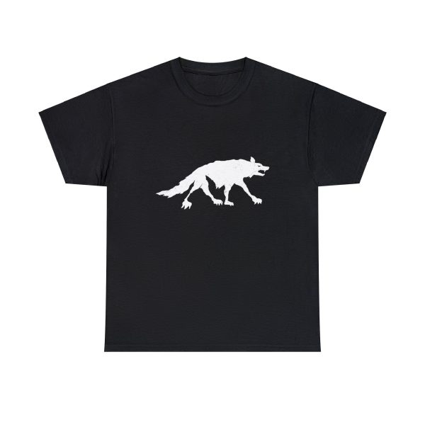 Uthgar grey wolf symbol, on a black shirt