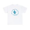 A shirt with the symbol of Aerdrie Faenya, a bird in a cloud. The goddess of air and freedom. Her symbol on a white shirt