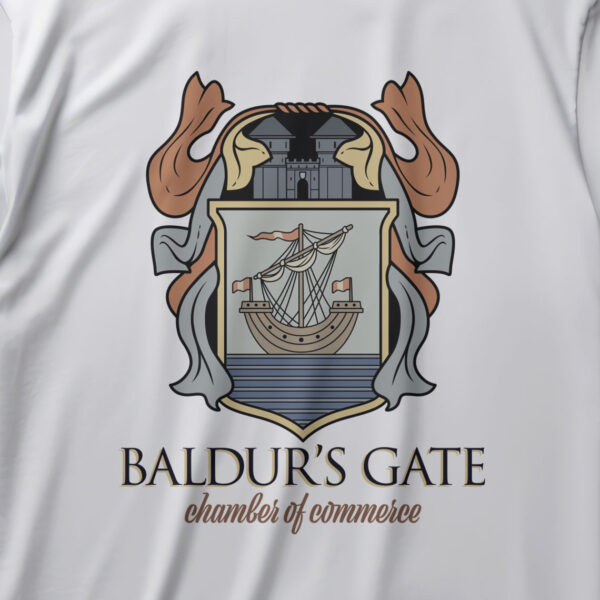 Baldur's Gate Chamber of Commerce Shirt - Design closeup