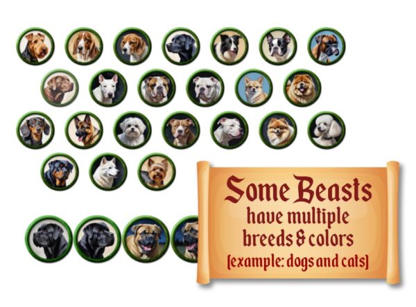 Beast tokens - multiple images for each animal