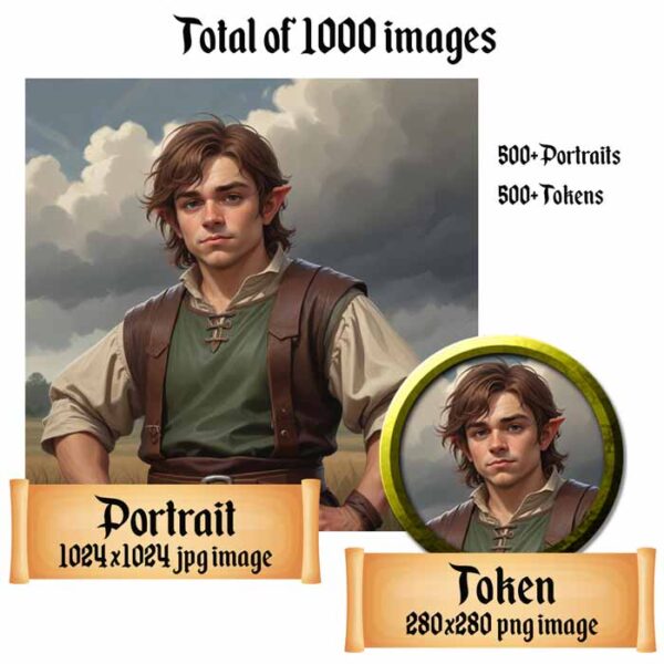 Gnomes and Halflings NPC Portraits and VTT Tokens (Digital Product) - Image 5