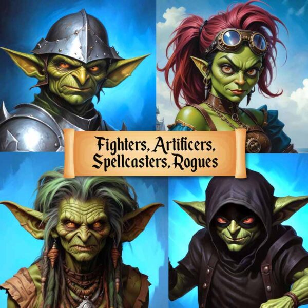 Goblin portraits and tokens for D&D, RPG games, and VTTs Selection 4