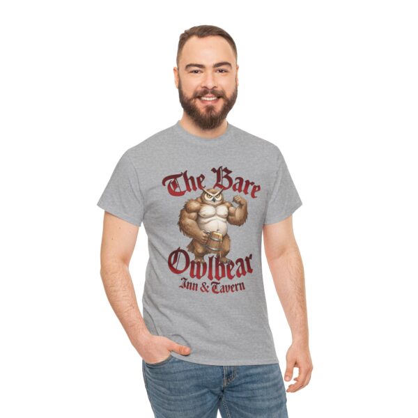 Bare Owlbear Tavern - Sport Gray Shirt - Male Model
