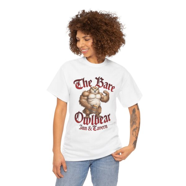 Bare Owlbear Tavern - White Shirt - Female Model