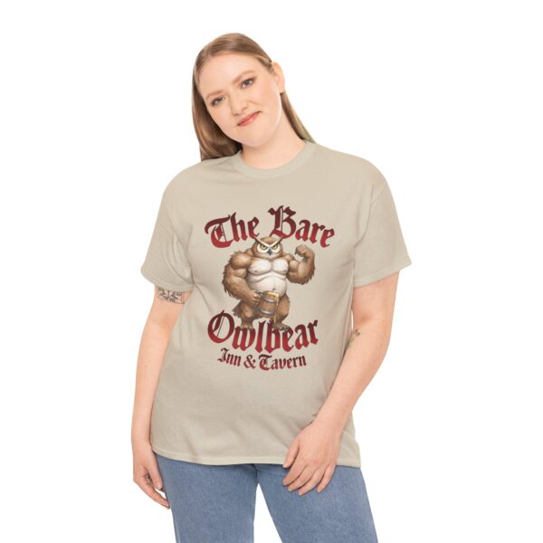 Bare Owlbear Tavern - Sand Shirt - Female Model