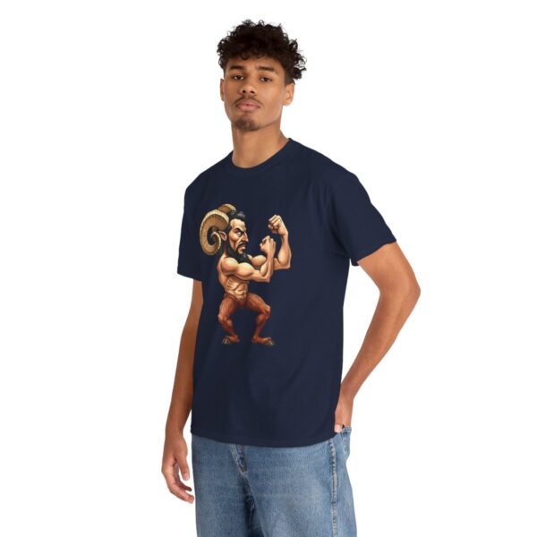 Fighting Faun - Navy Blue Shirt worn by man